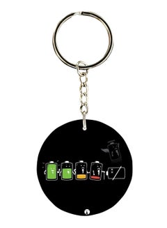 Buy Double Sided Batteries Printed Keychain in UAE