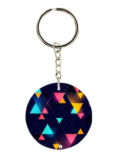 Buy Double Sided Triangle Printed Keychain in UAE