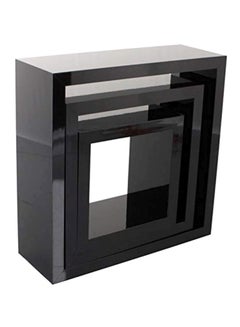 Buy 3-Piece Wall Shelves Black in Saudi Arabia