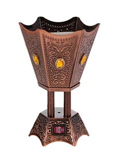 Buy Electric Bakhoor Incense Burner Brown/Gold 5x7x5inch in UAE