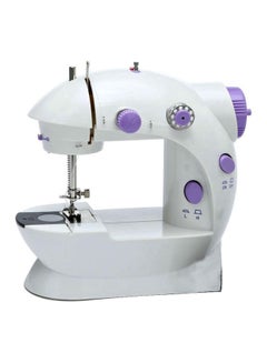 Buy Portable Mini Sewing Machine SM-202A White/Purple in Saudi Arabia