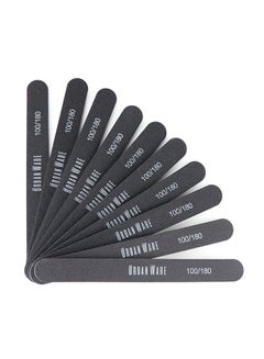 Buy 10-Piece Double Sided Buffer File Set Black 2.8x0.98x2.9inch in UAE