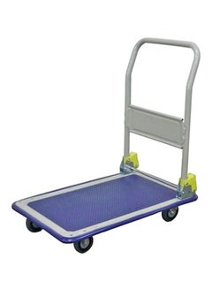 Buy Foldable Platform Trolley Blue/Silver/Yellow 740x480x860mm in UAE