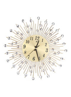 Buy Decorative Wall Mounted Clock Gold/Black 38centimeter in UAE