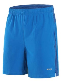 Buy Breathable Mid Rise Casual Shorts Light Blue in Saudi Arabia
