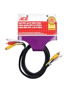 Buy Dual RC And S-Video Cable Black/Yellow/Red in Saudi Arabia