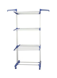 Buy Clothes Drying Rack Silver/Blue in Saudi Arabia