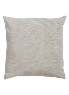Buy Embossed Throw Pillow Beige 22 x 22inch in UAE