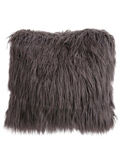 Buy Fur Designed Throw Pillow Charcoal 20 x 20inch in UAE