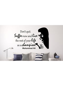 Buy Gym Quote Design Wall Decals Black 60x90centimeter in UAE