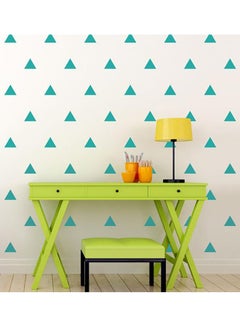 Buy 50-Piece Turquoise Triangle Decal Dots Blue 70 x 70cm in UAE