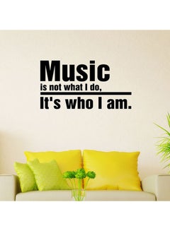 Buy Music Quotes Wall Decals Black 80 x 40cm in UAE