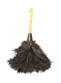 Buy Ostrich Feather Duster Brown/Yellow 14inch in Saudi Arabia