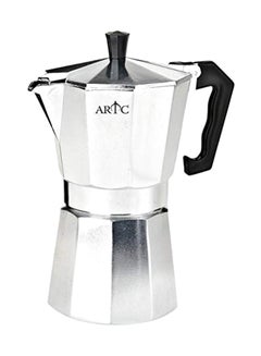 اشتري مجموعة ماكينة تحضير قهوة إسبريسو مع وعاء كهربائي صغير للأطباق الساخنة، 3 قطع فضي 150ملليلتر في الامارات
