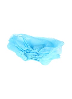 Buy 100-Piece Disposable Shoe Covers Set Blue 19centimeter in Saudi Arabia