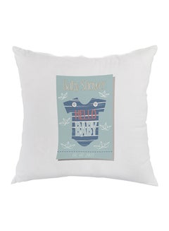 Buy Decorative Square Shaped Throw Pillow White 40 x 40cm in Egypt