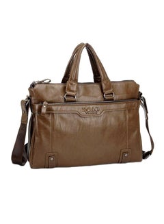 Buy Leather Laptop Bag Brown in Saudi Arabia