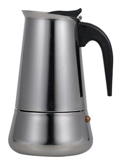 Buy 4 Cup Espresso Coffee Maker Moka Pot Silver/Black/Grey in Egypt