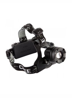 Buy LED Rechargeable Head Flashlight Black 11 x 11 x 11centimeter in UAE