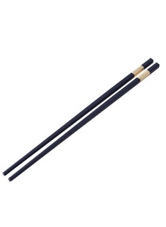 Buy 10-Pair Non-Skid Chinese Style Chopstick Set Black/Gold in Saudi Arabia
