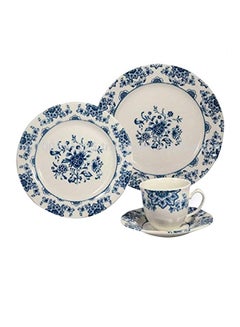 Buy 16-Piece Delft Floral Dinner Set Multicolour 31x33x28cm in UAE