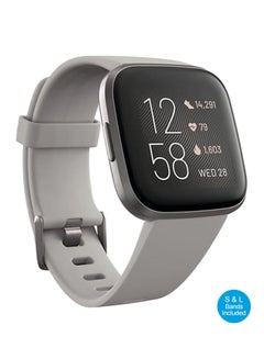 Buy Versa 2 (NFC) Smartwatch Stone/Mist Grey Aluminum in UAE