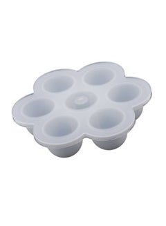 Buy 7 Food Freezer Tray, Lid Enclosure| Baby Food Storage, Baby Food Box| Silicon Moulds, 100% Pure Food Grade Silicone Base + Lid, White in UAE