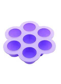 Buy 7 Food Freezer Tray, Lid Enclosure| Baby Food Storage, Baby Food Box| Silicon Moulds, 100% Pure Food Grade Silicone Base + Lid, Purple in UAE