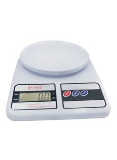 Buy Digital Kitchen Scale Up to 10 KG White 24.5x3.5x17cm in Saudi Arabia