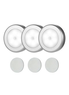 Buy Pack of 6 Magnetic Motion Sensor Wall Night Lamp Silver 0.146kg in Saudi Arabia