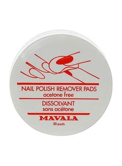 Buy 30-Piece Nail Polish Remover Pad White in UAE