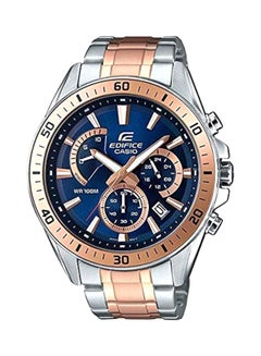 اشتري Men's Edifice Chronograph Watch EFR-552SG-2AVUDF - 53 mm - Gold/Silver في مصر