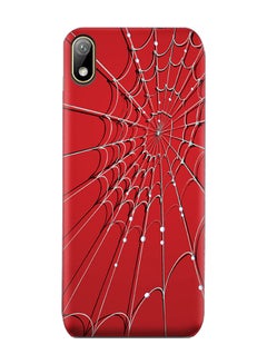 Buy Protective Case Cover For Huawei Y5 (2019) Red Spider Web Pattern in UAE