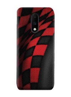 Buy Protective Case Cover For Oneplus 7 Sports Red / Black Pattern in UAE