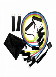 Buy 11 Pcs Fitness Resistance Band Set With Stackable Exercise Bands Legs Ankle Straps Multi-Function Professional Fitness Equipment in Egypt