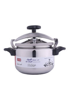 Buy Stainless Steel Pressure Cooker Silver 5Liters in Saudi Arabia