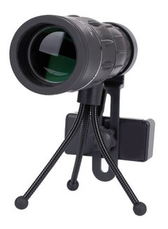 اشتري Monocular Telescope Telephoto Camera Lens With Tripod Stand 17x10x8سنتيمتر أسود في الامارات