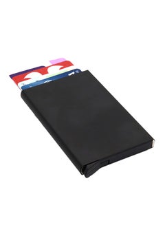 Buy Business Card Holder With Card Pouch Outside Black in Saudi Arabia