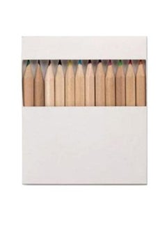 Buy 12-Piece Coloured Pencils With 10 Colouring Cards Multicolour in UAE