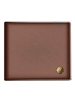 Buy Leather Wallet Brown/Gold in Saudi Arabia