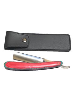 Buy Straight Razor With Case Red/Silver in Saudi Arabia