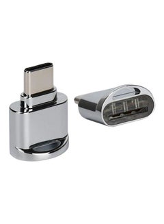 Buy USB Type C Card Reader Silver/Grey in Saudi Arabia