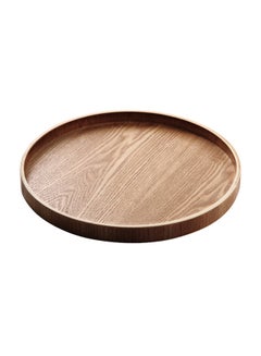 Buy High Grade Round Bamboo Tray Brown 35X35X2.7centimeter in UAE