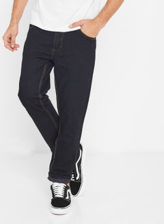 Buy Stitch Detailed Slim Fit Jeans Blue in UAE