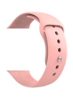 Buy Apple Watch Band 42mm/44mm/45mm Silicone Sport Watch Strap Pink in Egypt