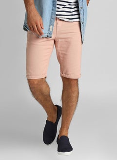 Buy Dusty Denim mid rise Shorts Mid Pink in Saudi Arabia