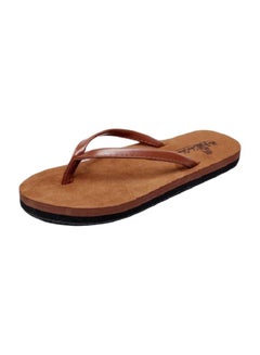 Buy Slip-on Casual Flip Flops Brown in UAE