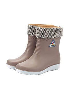 Buy Mid Rise Rain Boots Brown in UAE