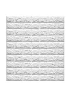 اشتري 3D PE Foam Brick Pattern Wall Sticker White 70 x 77cm في مصر