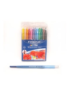 Buy 12-Piece Wax Twister Crayons Multicolour in Egypt